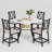 5 Pieces 35.4’’ Transitional Style Round Dining Table Set, Extendable Folding Kitchen Dining Table Set For 4 With 4 Velvet Upholstered Dining Chairs-1467833799-1467833793-1467833798