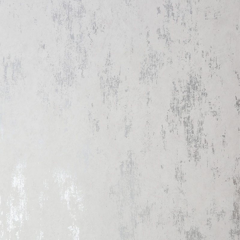 Fresco White/Silver Distressed Texture Wallpaper