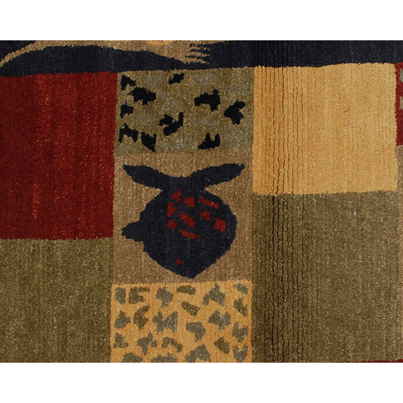 Lagoon Wool Geometric Area Rug in Purple/Red, Rectangle 11' x 17'