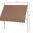 Porch Awning, 118" With Stand-up Feature And Uv30+ Canopy For Patio, Deck, Window, Door Patio Sun Shade Freestanding, , Porch, Door, Coffee