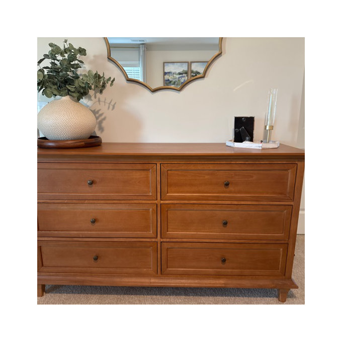princess polly baby blue dress Lark Manor™ Arthelia Transitional 66''W 6-Drawer Dresser with Knife-Edge  Top Panel and Solid Wood Legs