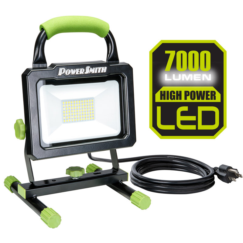 Powersmith PWLS070H 7000 Lumen Portable LED Work Light With Metal Stand