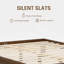 Structure de lit en bois massif NTC Sapa - Menuiserie japonaise minimaliste, pas de sommier tapissier, lattes silencieuses, assemblage facile-1995326087-1995326090