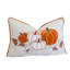 Coussin Niva, citrouille brodée rouille, mélange de coton ivoire 14 x 20
