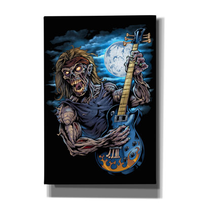 Joueur de guitare sur toile Achol Zombie
