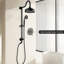 Douche pluviale et à main 8 po en noir mat avec design mural élégant