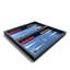 Star Backgammon Set 16mm MDF Board Fermeture magnétique Surface résistante aux égratignures 36mm Polyester Dames 9mm dés 19,69 x 10,63 pouces