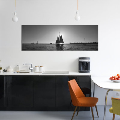 Voilier, key west, floride, états-unis-impression panoramique sur toile tendue