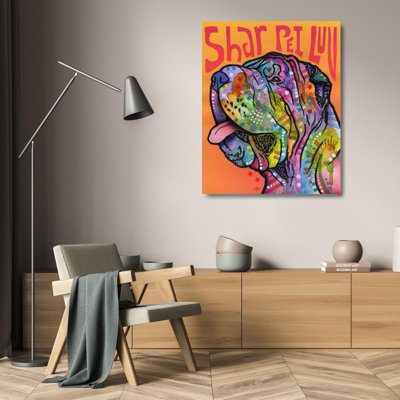 Art sur toile de la collection Dean Russo de Hokku Designs, titre: Shar Pei Love