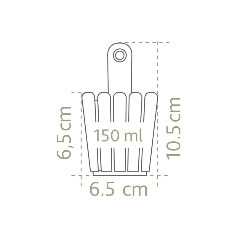 Planter, Grey, 10.5cm H x 6.5cm W x 6.5cm D
