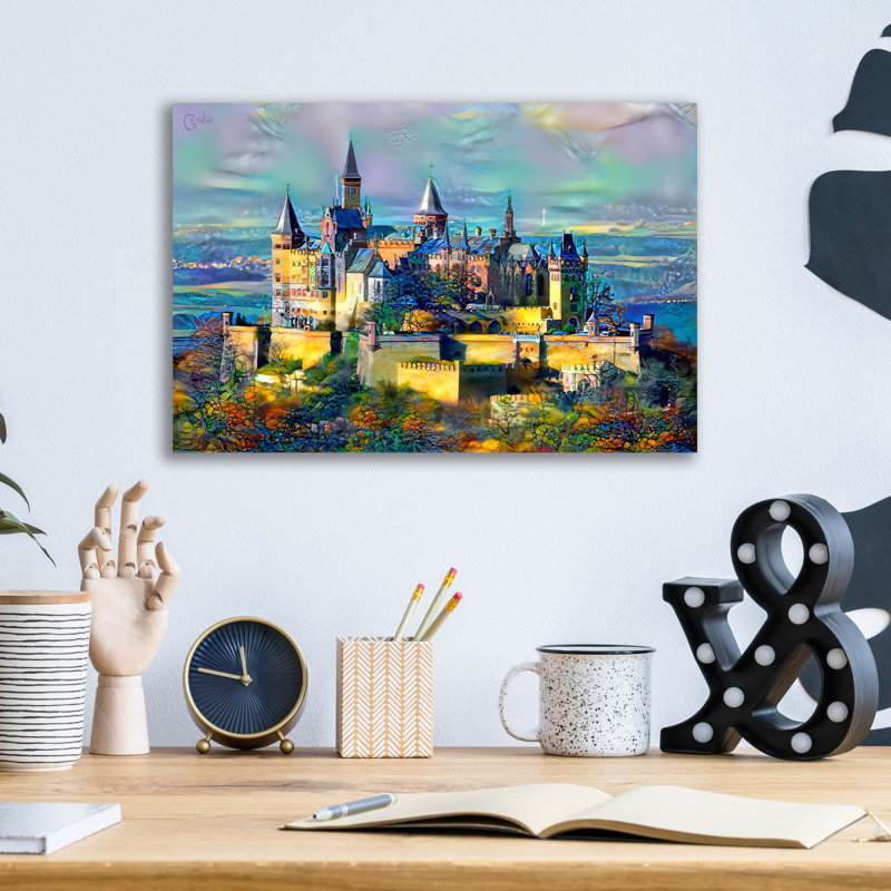 «Hohenzollern Castle», art mural en verre acrylique, H 12 po x l 16 po x P 0,13 po