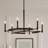 Tolani 6 - Light Wagon Wheel Chandelier-738509874-707100414