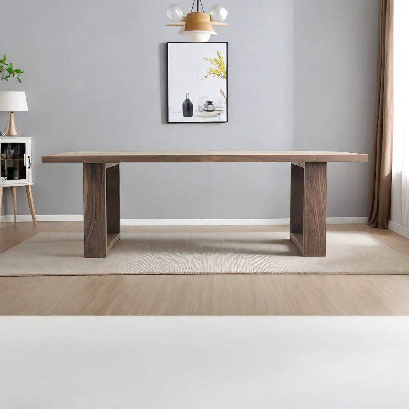 Rectangular Solid Wood Dining Tables, 29.5"H x 86.6"L x 35.4"W