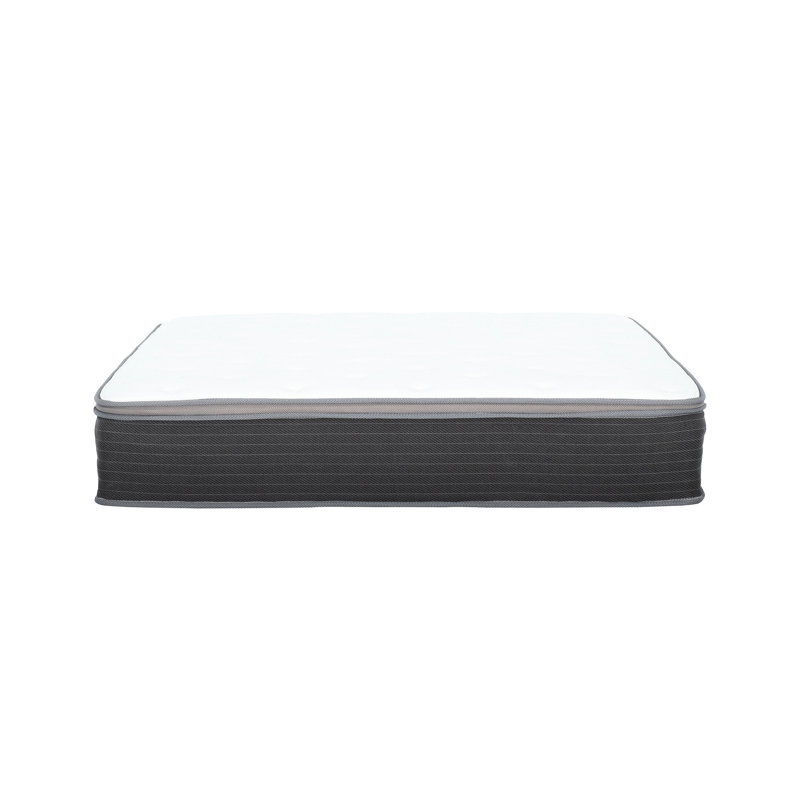 Matelas double 10 po - Mousse de gel pour un repos paisible à mémoire blanche / grise avec support ciblé