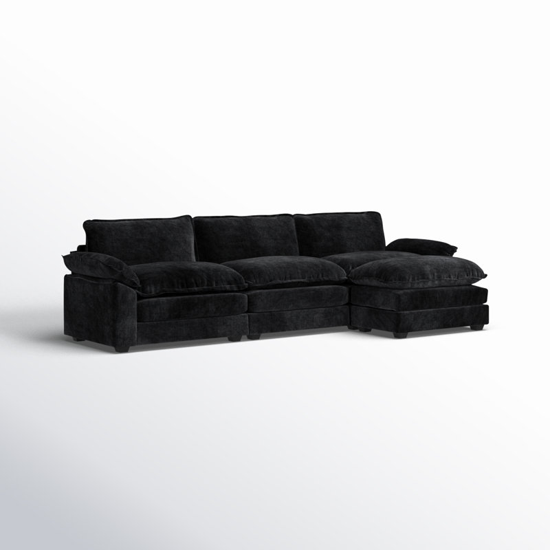 Avrilynn 120'' Upholstered Cloud Sofa & Couch with Ottoman