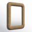 Cal Solid Wood Rectangle Wall Mirror