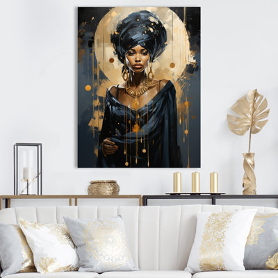 Black And Gold Ballroom Woman I - Fashion Wall Art