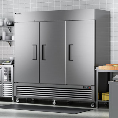 Coolski Commercial Freezer 3 Doors, 82 Inch Reach-in Upright Freezer For Restaurants Bars Bakeries Stores Garages, -13 To -5 Temp Control 72 Cu.ft Au on Fridge.com