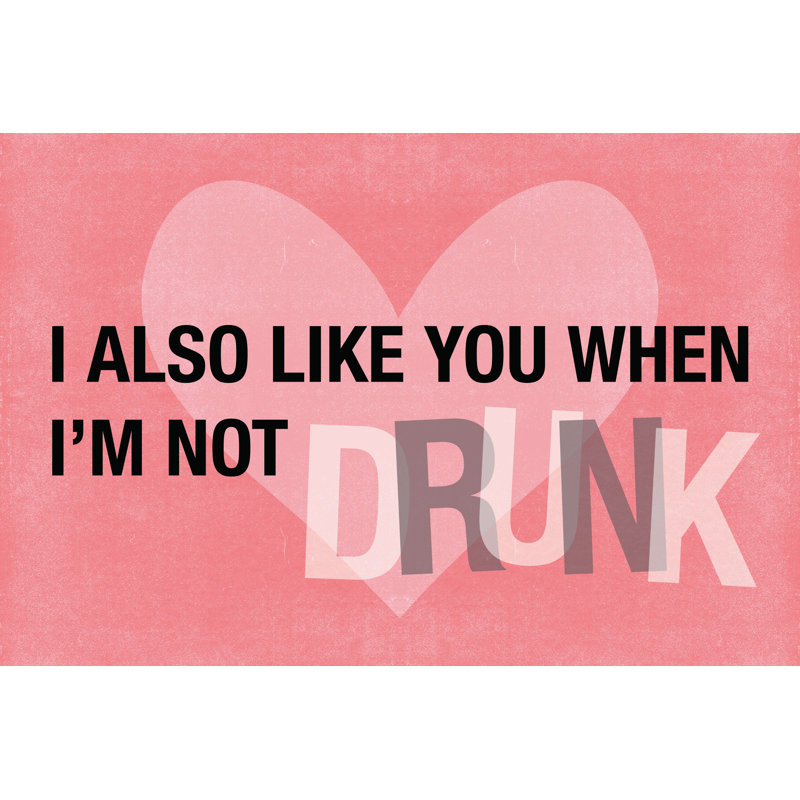 Love Drunk - Wrapped Canvas Print, 30cm H x 46cm W x 3.8cm D