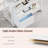 White 3-Drawer Fabric Lateral File Cabinet - Rolling Printer Stand (With Open Storage Shelf, For Home Office)