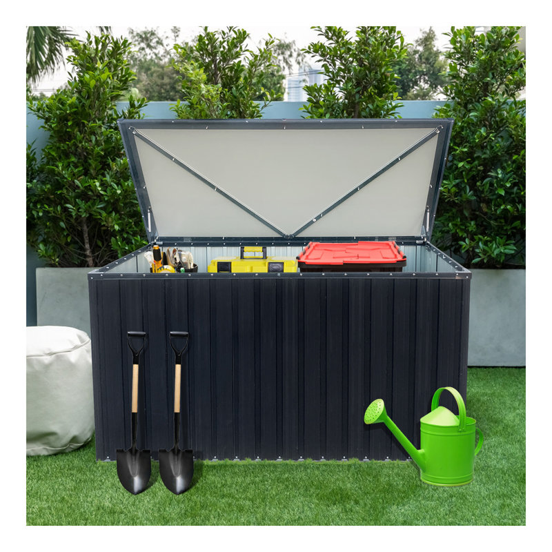 Out Door Metal Storage Box Store Medium, 14" H x 56" W x 34" D
