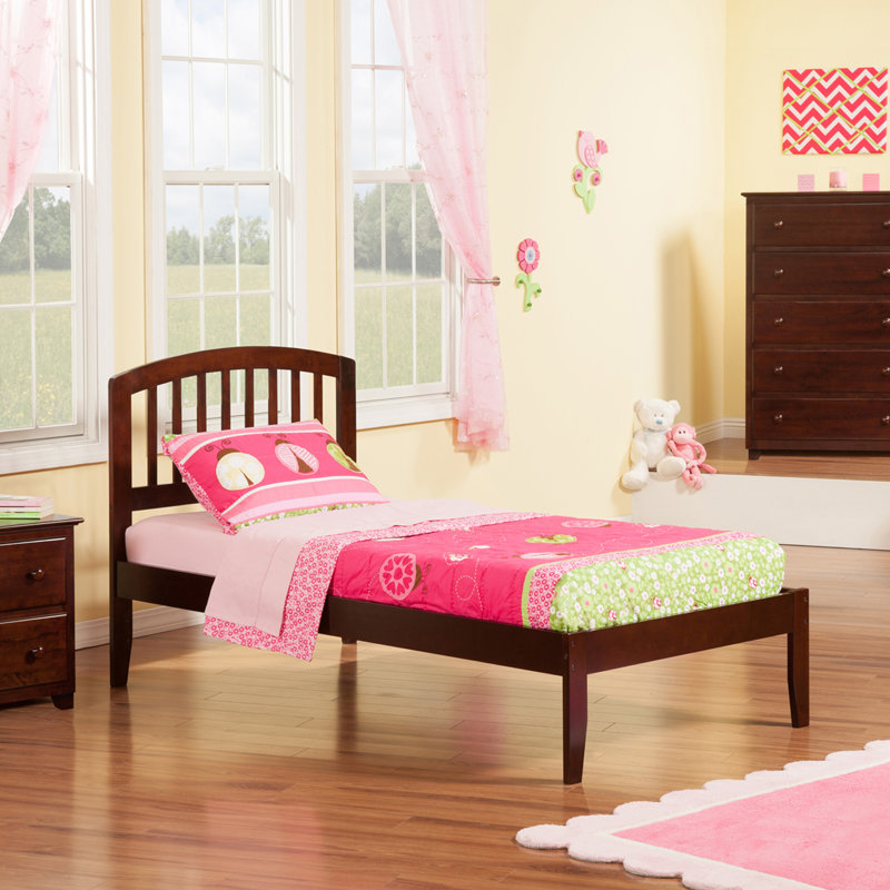 Careaga Solid Wood Platform Bed, Twin, Walnut