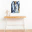 «Solitaire», paysage abstrait bleu abstrait, paysage de forêt contemporain, art mural-129004531