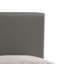 Confortable lit gris - construction, rembourrage en mousse, housse en similicuir pour chambre à coucher avec support entièrement rembourré, extérieur