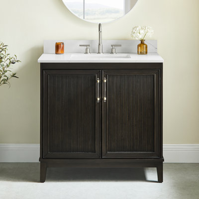 Sianni 36" Single Bathroom Vanity with Quartz Top
