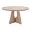 Table de salle à manger ronde blanche avec 4 chaises Balam