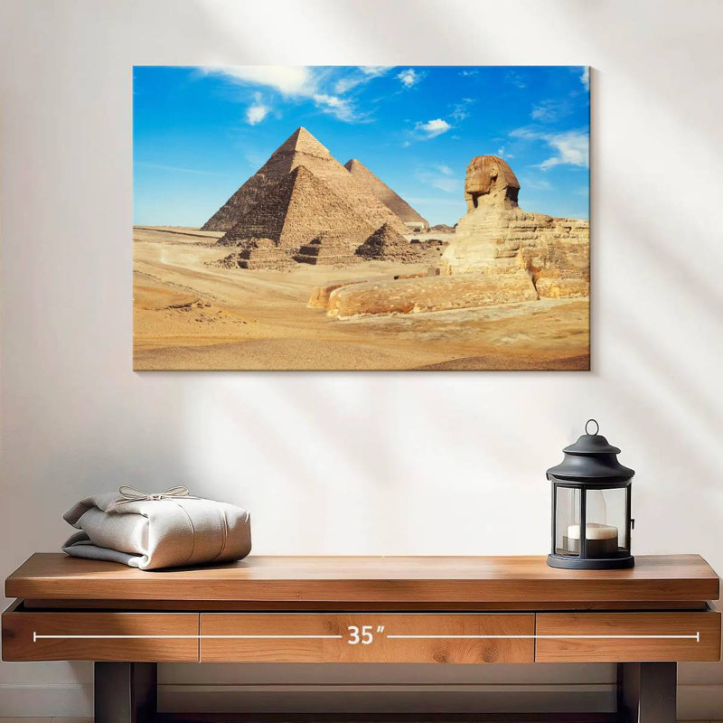 Adella, sphinx et pyramides de Gizeh, H 16 po x l 24 po