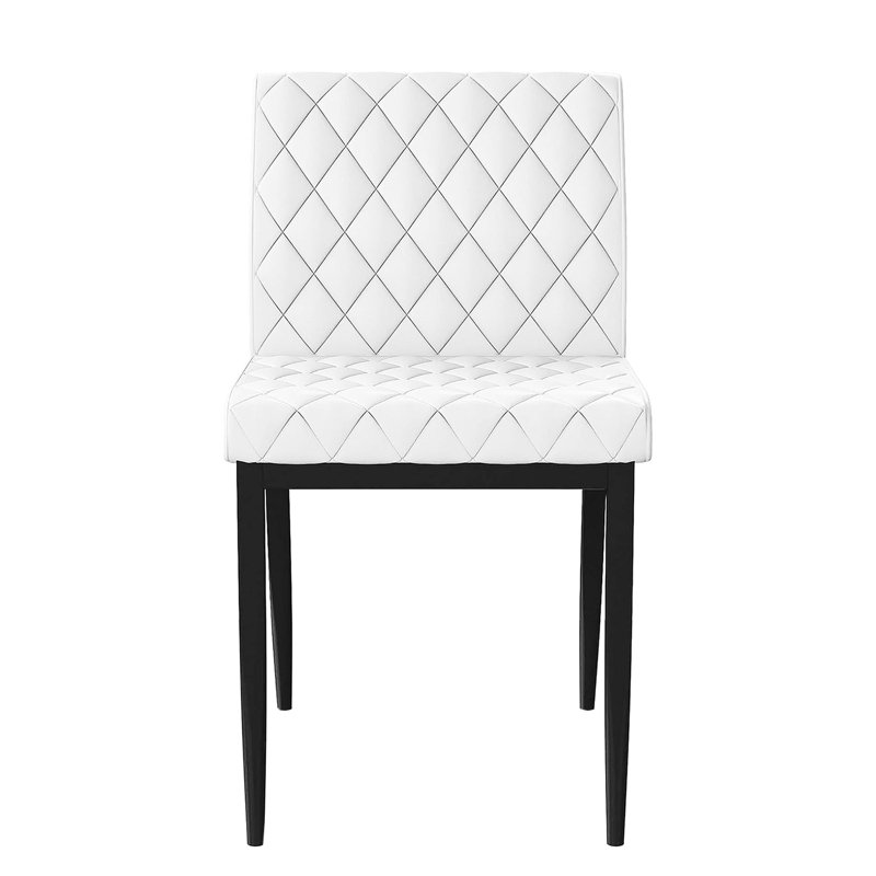 Chaise de salle à manger en métal 2 pièces Diamond