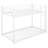 Twin Over Bunk Bed With , White - And Low Design Steel Construction-1486884348-1486884346