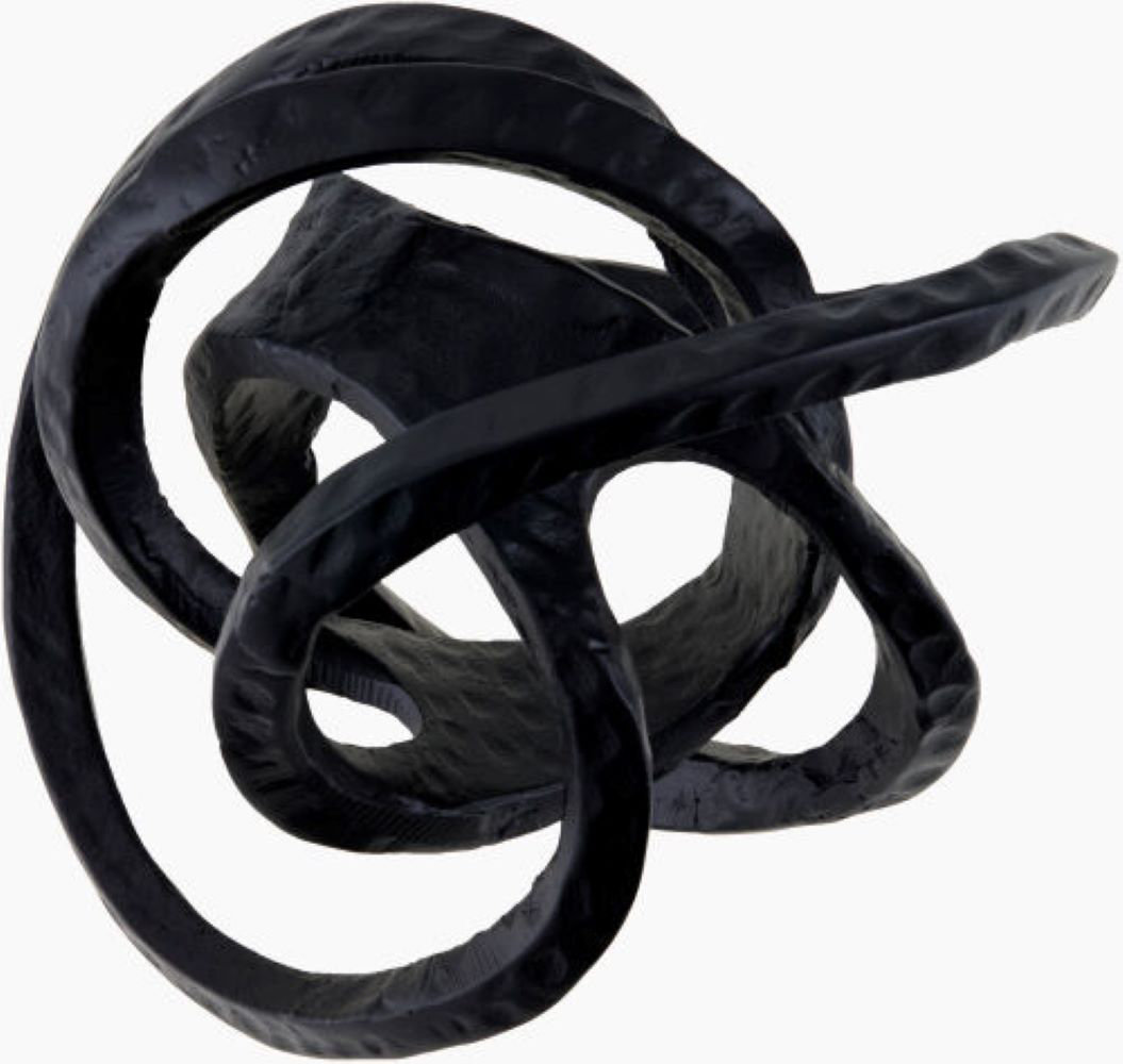 Nebi Decorative Sculpture, 9" H x 9" W x 9" D, Black