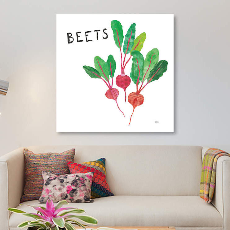 « cuisine prepour jardin v », impression sur toile, H 26 po x l 26 po x P 1,5 po, Pas de tapis, Toile tendue