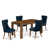 Navy/Sandblasting Antique Walnut
