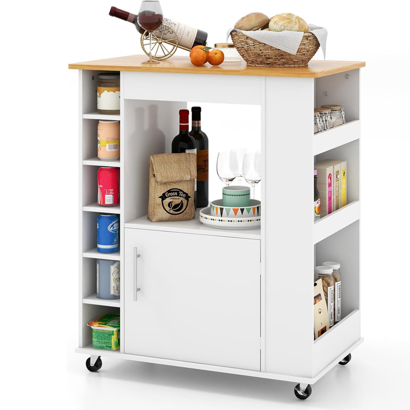 Muneo Wood Kitchen Cart