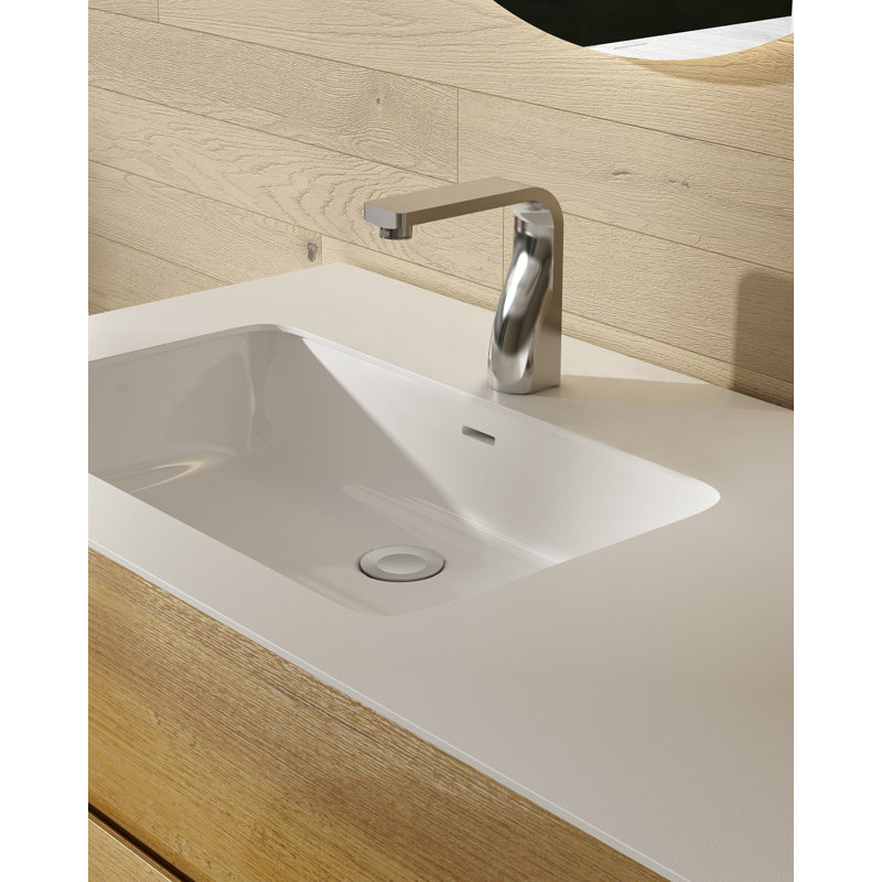 Angela 48 " W Free Standing Wall Mounted Single Double With Solid Surface Top with Mirror
