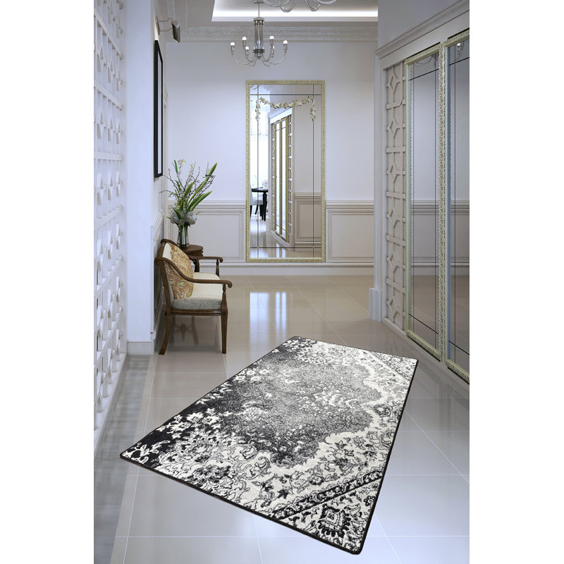 Floral Shag Area Rug, Rectangle 119 x 178cm