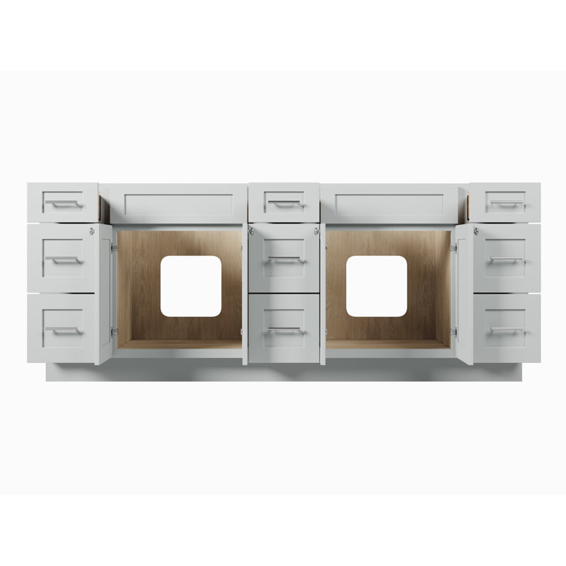 84 Base de meuble-lavabo double 84 seulement, Gris