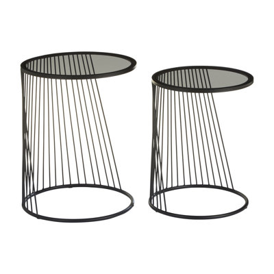 Cockrell Glass Top Frame Nesting Tables