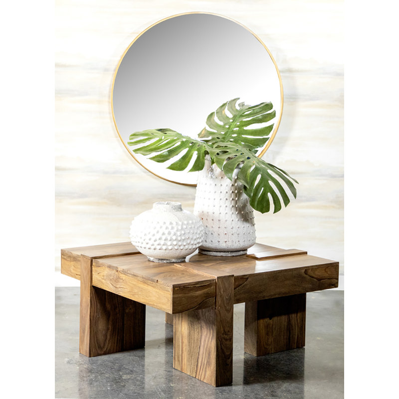 Table basse carrée en bois massif Silloth