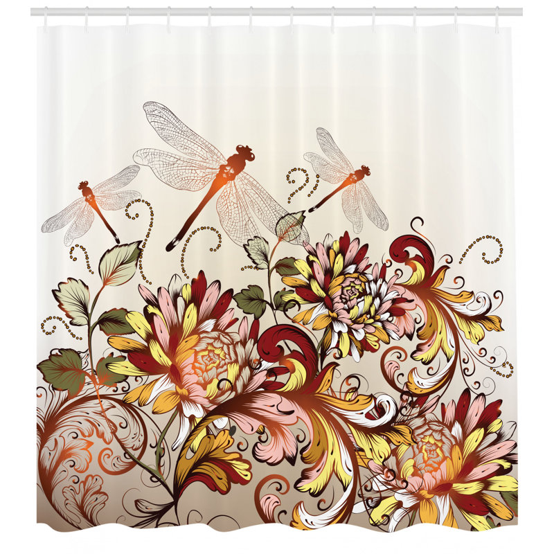 Shower Curtain with Hooks Included, 75" H x 69" W