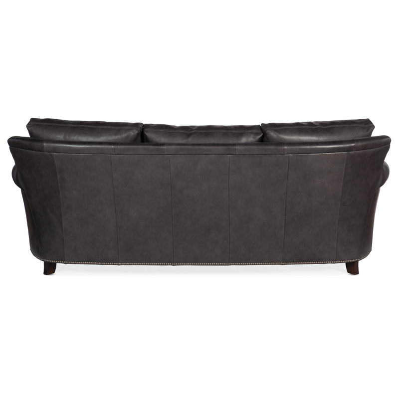 Richardson Sofa, Gunmetal with Tapered Leg