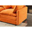 3 modulaires modernes en L en chenille orange pour appartement, chambre à coucher amovible et durable, conception confortable