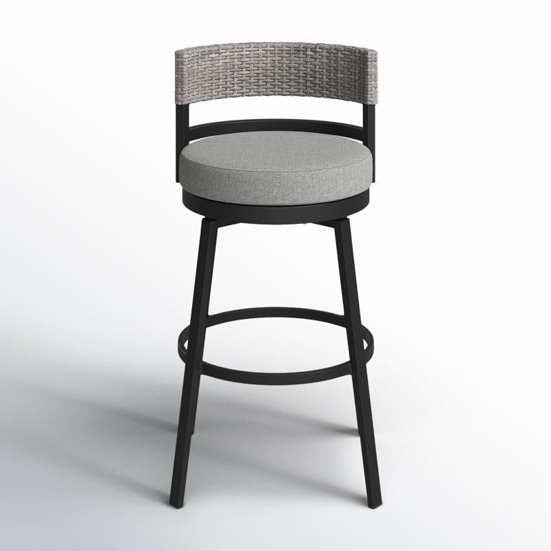 Tabouret de patio avec coussin Welham Chave, Comptoir (siège d'une hauteur de 26 po)