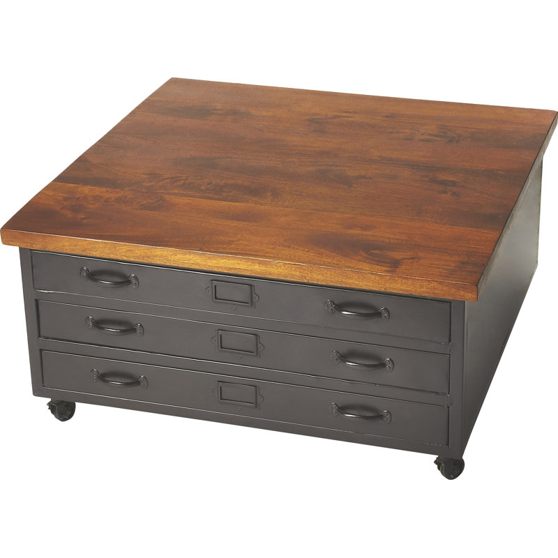 Borquez Wheel Coffee Table with Storage