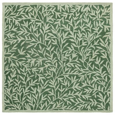 Tapis vert en laine / coton touffeté à la main Martha Stewart