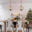 Lustre géométrique 3 lumières façon bougie