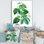 «Leaves Plants III», reproduction sur toile à cadre flottant